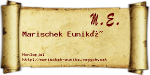 Marischek Euniké névjegykártya